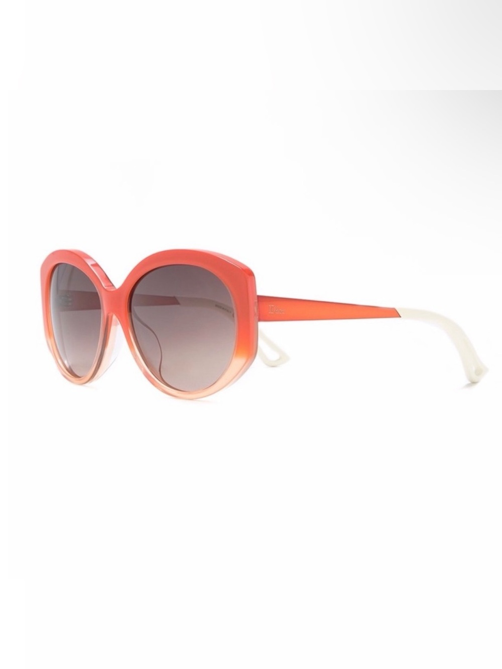 Dior Women’s Coral-Orange Gradient Round Sunglasses - Picture 2 of 6